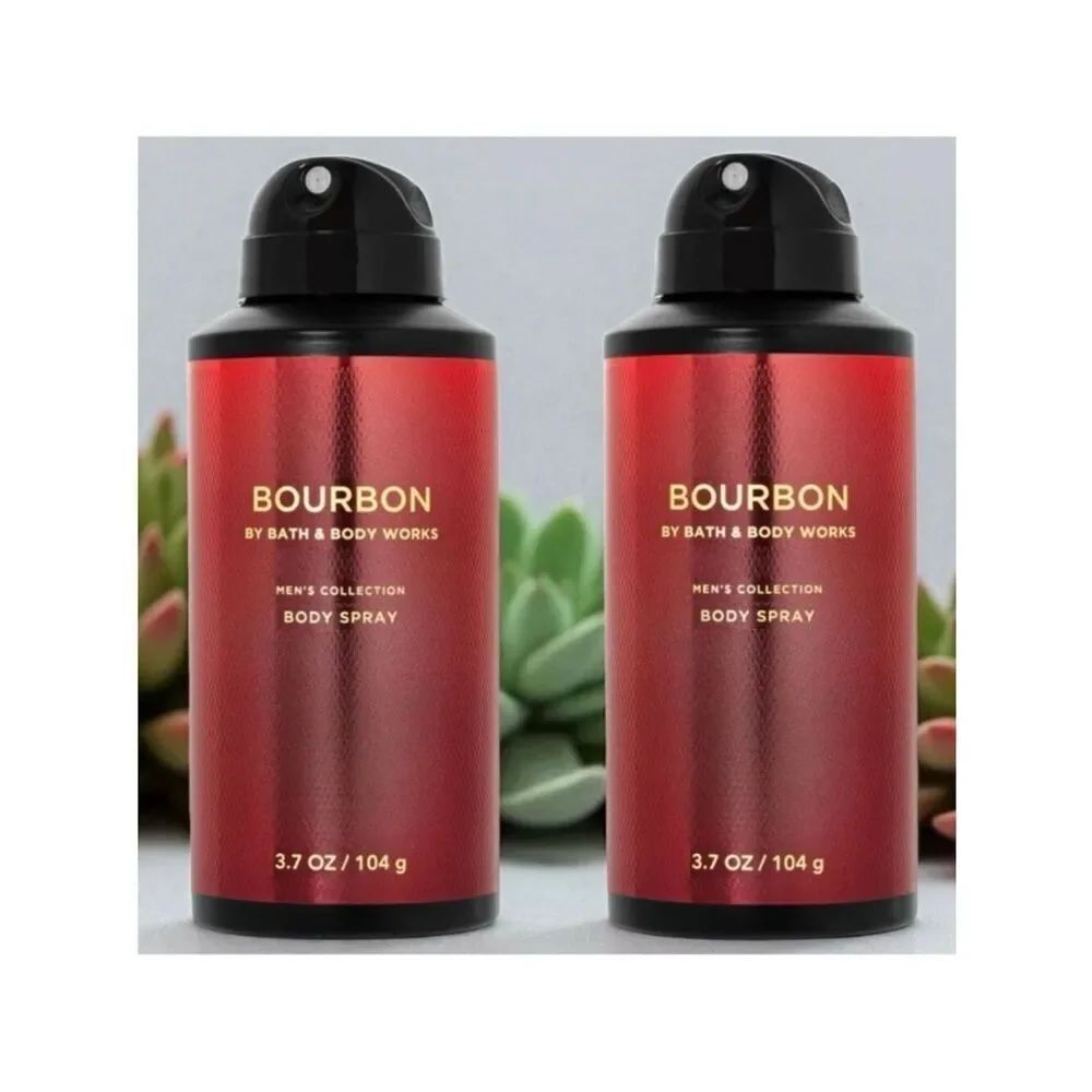 Bath & Body Works Lot of 2 Bourbon Men’s Collection Pepper Amber Oak Body Spray